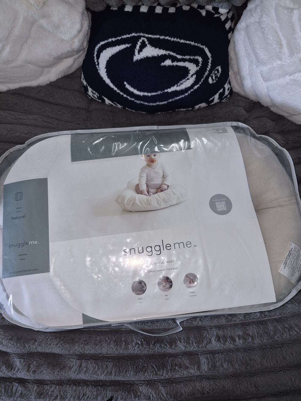 Snuggle Me Natural Cream Infant Lounger Pillow